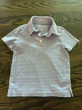 Crewcuts Blue and Pink Striped Polo Shirt